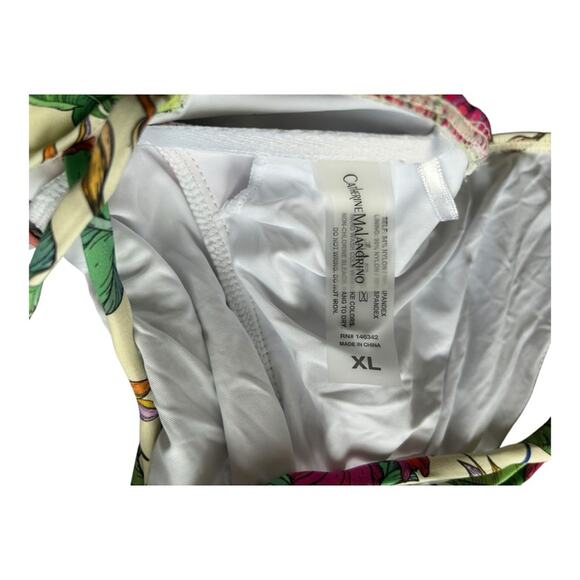 Catherine Malandrino One Piece Plunge Swimsuit with Strappy Back XL - Picture 8 of 9